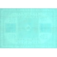 thumbnail image 1 of Ahgly Company Indoor Rectangle Abstract Light Blue Modern Area Rugs, 2' x 4', 1 of 4