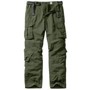 Men's Outdoor Hiking Pants, Tactical Pants Lightweight Casual Work Ripstop Cargo Pants for Men with Pockets
