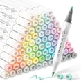thumbnail image 1 of Marcadores Pastel Ohuhu Honolulu B, 96 Colores, Punta Doble, 1 of 8