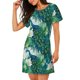 thumbnail image 2 of Disketp Peacock And Flowers para Camisón Corto de Manga Corta para Mujeres, Camisón Cómodo con Escote Redondo, Bonito y Confortable, 2 of 6