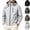 White, variant on Mens Windbreaker Raincoat Hooded Shell Jacket Water Repellent Coat Warm Shield with Zip Pockets for Travel Work Outdoor Hiking Fall Winter, White, XL