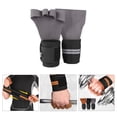 thumbnail image 3 of Muñequeras para levantamiento de pesas shamjiam Guantes de levantamiento de pesas gris L, 3 of 8