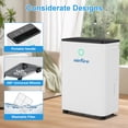 thumbnail image 4 of AIRFIRE Dehumidifier, 19 Pint (DOE) Dehumidifier with Drain Hose, Max 2500 Sq.Ft Dehumidifiers for Home Basement, 0.66 Gal Water Tank, Overflow Protection, Auto Defrost& Drain, Humidity Indicator, 4 of 10