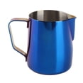 thumbnail image 2 of Milk Frothing Pitcher Jug, 350ml Stainless Steel Internal Scale Frother Steamer Cup Safe To Use  for Coffee Maker for Cafe Blue, 2 of 7