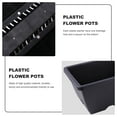 thumbnail image 5 of Tineasur Black Rectangular Indoor Plastic Planter Pot, 1 Piece for Home, Office, Garden Decoration, 5 of 6