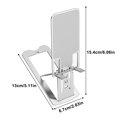 thumbnail image 4 of Support pour Tablette Support de Téléphone Réglable Pliable Support de Tablette Antidérapant en Métal; Support Mobile de Bureau, Argent, 4 of 9