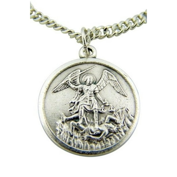 Religious Jewelry Silver Tone Saint St Michael Protection Charm