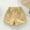 Khaki, variant on CYRBOKO Girls Casual Shorts, Elastic Waist 2025 Cotton Solid Color Summer Shorts Yellow Size 6-7 T