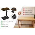 thumbnail image 4 of Height Adjustable Swivel Side Table - Sofa Tray for Couch, Bed & Bathroom, 4 of 10