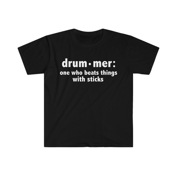 Drummer Definition Unisex T-shirt S-3XL Drums Drumline Music Musician