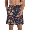 thumbnail image 2 of Uemuo Flower Pattern Men's Swim Trunks Hawaiian Beach Bathing Suit Swimsuits Beach Quick-Dry Shorts with Pockets-X-Large, 2 of 9