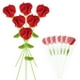 thumbnail image 1 of Paquete de 6 Flores de Ganchillo, Clavel Artificial de Lana Tejida para Flores Tejidas a Mano [Rojo], 1 of 1