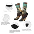 thumbnail image 4 of Fotbe Forest Maple Leaf Husky Calcetas Largas con Estampado para Hombre y Mujer – Calcetas de Compresión Transpirables y Elásticas, Viajar y Uso Diario Talla 5-11, 4 of 6