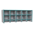 thumbnail image 5 of 10 Section Wall Mount Coat Locker - with Trays - Teal, 5 of 7