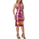 thumbnail image 2 of INSPIRE CHIC Women's Sparkly Criss Cross Halter Neck Dress Y2K Keyhole Bodycon Party Midi Dresses M Gradient Pink, 2 of 6