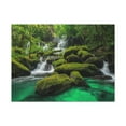 thumbnail image 2 of Jungle Waterfall In Thailand Modern Multicolor Scenic Nature Photography Canvas Home Office Decor Ready to Hang, 2 of 18
