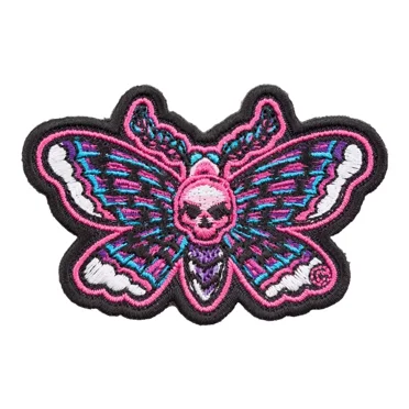 Skulled Pink Spotted Hawkmoth Patch, Butterfly Patches