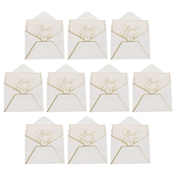 CIMAXIC blank blessing cards 10pcs THE BEST WISHES TO YOU Greeting Cards with Envelopes Blessing Cards Blank Note Cards,3.74"X2.76"X0.04"