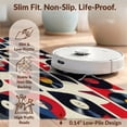 thumbnail image 6 of Design&I 5'x7' Washable Area Rug Music Vinyl Cd Record Retro Disc Grid Interlocking Soundwave for Guest Room, Lounge, Apartment, Flatweave & Daily Traffic Ready, 6 of 7