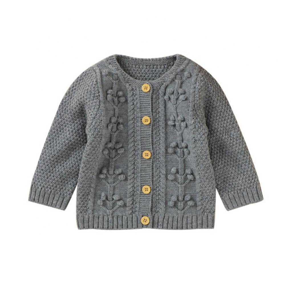 Simplee kids Baby Toddler Girl Fall Winter Cardigan Sweater for 0-24 Months 
