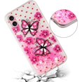 thumbnail image 4 of Case for iPhone 16, iPhone 16 Case Cute Pink Glitter Luxury Sparkle Liquid Girls Women Quicksand Clear Soft TPU Protective Phone Case for iPhone 16 6.1 inch Pink Butterfly, 4 of 8