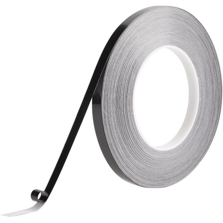 Glossy Polyester Film Tape 50m x 10mm Self-Adhesive Wall Molding Trim Black Waterproof Decor Tape Peel and Stick Mirror Border Tile Caulk Strips