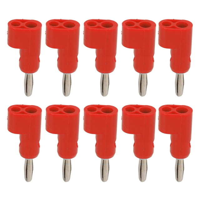 Fiche Banane 4mm, Fiche Banane Sans Soudure Abs+laiton pour Voitures Navires RVs Camions Rouge