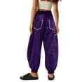 thumbnail image 4 of XFLWAM Barrel Sweatpants for Women Drawstring High Waisted Wide Leg Lounge Pants Casual Baggy Palazzo Trousers with Pockets, 4 of 9