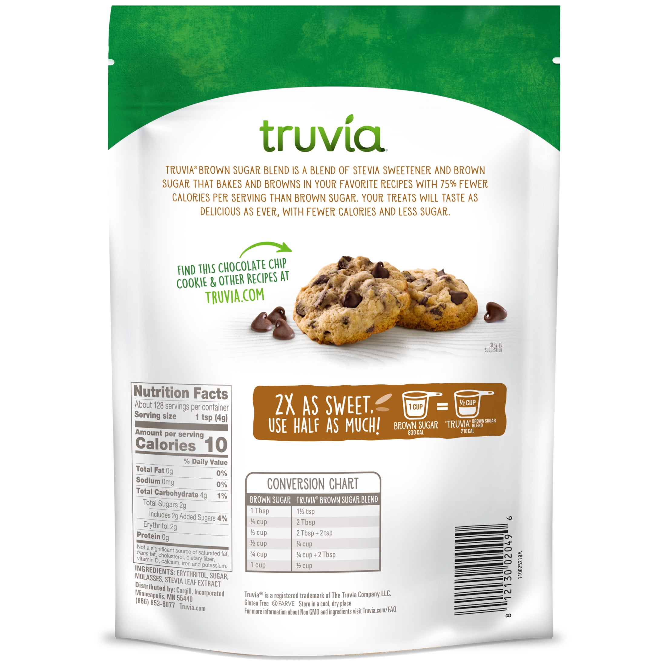 Truvia Brown Sugar Blend, Mix of Stevia Sweetener and Brown Sugar, 18 oz