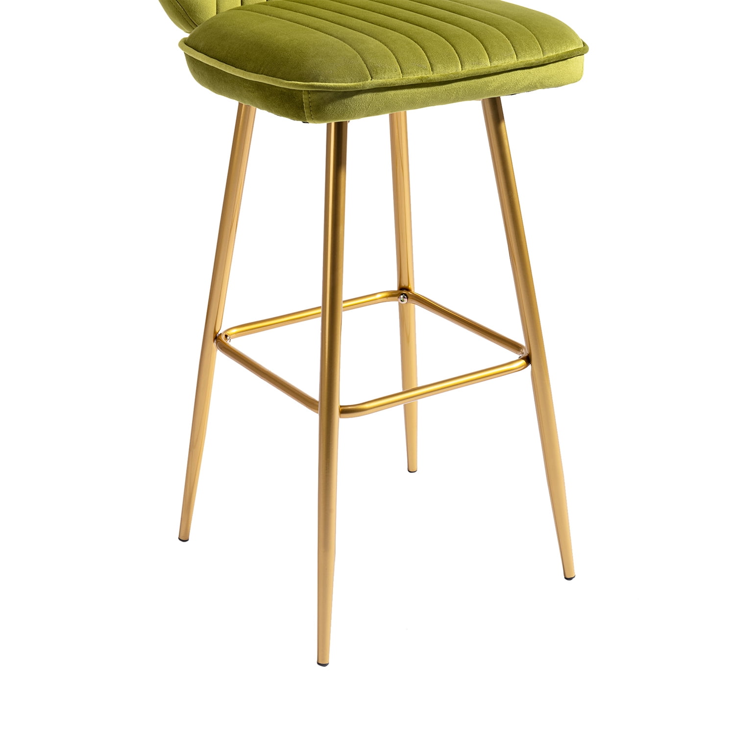 Kepooman Modern Design Bar Stools Set of 1 with Back for Bar Counter, Green Kepooman Modern Design Bar Stools Set of 1 with Back for Bar Counter, Green