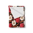 thumbnail image 2 of Fruits Soft Flannel Fleece Throw Blanket, Cinnamon Sticks and Halved Beverage Ingredients Exotic Spices Agriculture, Cozy Plush for Indoor and Outdoor Use, 50" x 60", Cinnamon Red Cream, by Ambesonne, 2 of 5