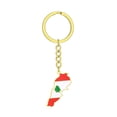 thumbnail image 1 of Llavero con mapa del Líbano para hombres y mujeres, mapa del país, bandera, joyería de moda N6B2, 1 of 1