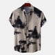 thumbnail image 4 of Camisas Para Hombre Camisa de manga corta con flores para hombre, estilo playero de verano, informal, relajada, para perezosos (Brown, XL), 4 of 7