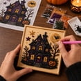 thumbnail image 4 of Halloween Pearl Diamond Art DIY Kit, 3D Diamond Painting Crafts Kit for Adults, Halloween Pearl Art Kit, DIY Fall Home HalloweenDecor Wall Art(O), 4 of 5