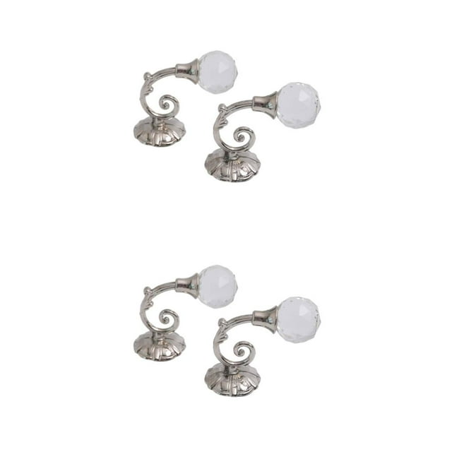 Transemion Decorative Curtain Drapery Holdbacks Designed To Add Charm To Any Room Sturdy silver 2Set