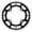 Black 46T, variant on Yajisi Bike Chainring 104BCD Mountain Bike Single Narrow Wide Chain Ring 44T (104 mm / 4.09 inches) Black