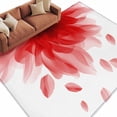 thumbnail image 2 of 6'x9' Area Rugs, Modern Red Indoor Outdoor Area Rug for Living Room Bedroom, Gradient Floral Abstract Bohemian White Washable Bathroom Rugs Kitchen Floor Carpet Mats Home Decor Aesthetic, 2 of 8