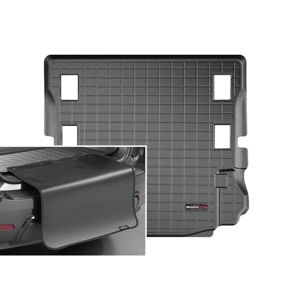 WeatherTech Cargo Trunk Liner with Bumper Protector compatible with 2007-2014 Jeep Wrangler 2-Door - Behind 1st Row w/ Bumper Protector, Black