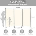 thumbnail image 4 of JVVMNJLK Indoor Room Divider, Portable Office Divider, Convenient Movable (3-Panel), Folding Partition Privacy Screen for Bedroom, Dining Room, Study,102" W x 19.7" D x 71.3" H, Beige, 4 of 5