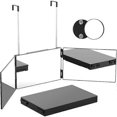 thumbnail image 1 of 3-way mirror with magnifying glass 360° triple lighting / folding mirror for self-cutting / hair styling, 1 of 5