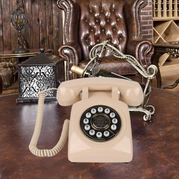 Libro de visitas en audio Grabadora telefonica para bodas Modelo de telefono fijo Grabadora de mensajes con dial giratorio para confesiones Alquiler Beige Bodega Aurrera en linea