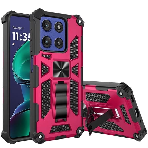 For Motorola Moto G 5G 2025 XT2513V Machine Kickstand Cover Phone Case - TCT Pink