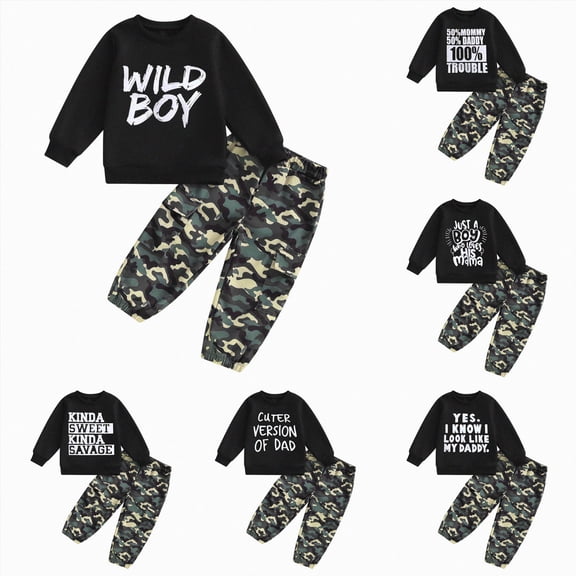 CAUYDY Child Photoshoot Outfits for Boys Long Sleeve Pullover Elastic Waist Pants 2Pcs Cute Sets 5Y 6Y 7Y 8Y 9Y 10Y Kids Fall Winter Clothes White for Sizes 5-6 Years