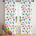thumbnail image 5 of Blackout Kids Curtains,Colorful Dinosaur Assortment Pattern Childrens Insulated Curtains Set Of 2,Bedroom Essentials,Toddler Room Decor 42"x84", 5 of 5