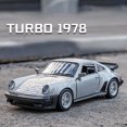 thumbnail image 5 of 1:36 BMW M3 E30 1987 Porsche 911 Turbo Audi Quattro BMW M4 coche de juguete de Metal fundido a presión y vehículos de juguete modelo de coche para niños, 5 of 5