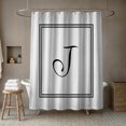 thumbnail image 4 of Creative Products Classic White Monogrammed Shower Curtain - J, 4 of 7