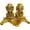 Laxmi-ganesh_diya, variant on WC | Ganesha Lakshmi Statue Sculpted in Great Detail in Ivory Antique Finish Metal Diya for Diwali Pooja Oil Lamp- Ganesh Idol for Car | Home Decor | Mandir | Gift | Hindu God Idol