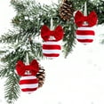 thumbnail image 4 of PEIBang Red and White Christmas Ornaments,Velvet Christmas Ornaments with Red Bow,Xmas Hanging Ball for Tree,Home,Party Decoration, 4 of 6
