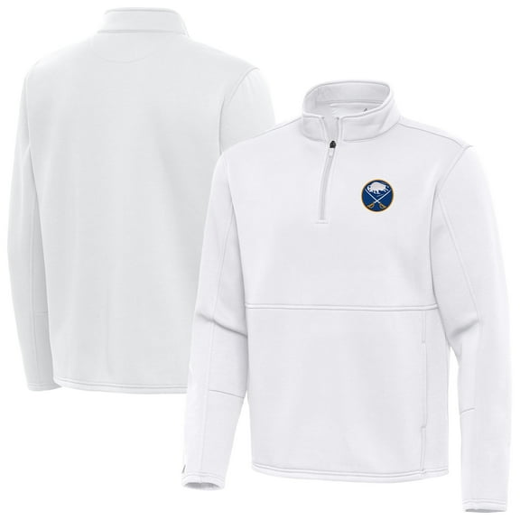 Men's Antigua White Buffalo Sabres Twist Quarter-Zip Pullover Jacket
