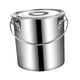 thumbnail image 2 of Cubo de acero inoxidable resistente, para uso comercial y doméstico, con asa de metal, multiusos. 20 litros, 2 of 9